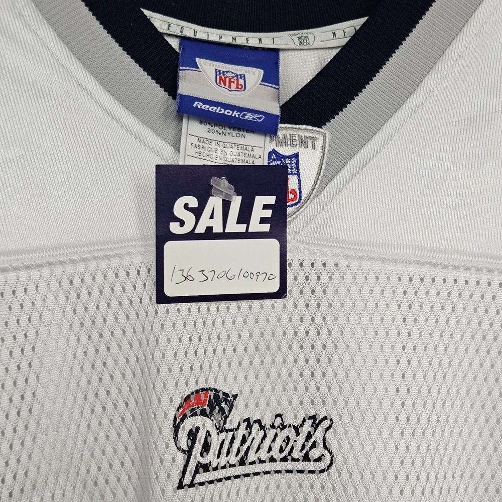 New England Patriots Jersey Mens XXL White Reebok On Field Tom Brady #12 NFL VTG - Picture 7 of 13